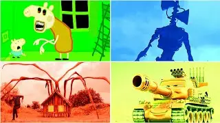 PEPPA PIG EXE 🆚 SCHOOL BUS EATER 🆚 HOUSE HEAD 🆚 MCQUEEN TANK - COFFIN DANCE SONG | TILES HOP #092
