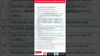 Sept. to Dec. 2022 ielts Makkar speaking cue cards #ielts #trending #ytshorts #speaking #shorts