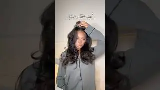 90&rsquo;s heatless bouncy curl tutorial ft.natural sew in #overnightblowout #heatlesscurls #leaveoutsewin