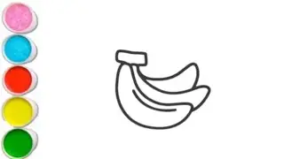 How To Draw Banana Drawing, Painting & Coloring For Kids and Toddlers_🌈🎨@drawingmunni