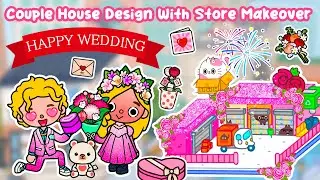 New Couple House Design With Store Makeover + HAPPY WEDDING😍 Storage Room 💖 Toca Life World