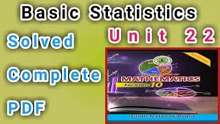 Unit 22 basic statistics class 10 math || completely solved pdf || my academy