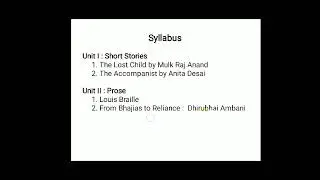 B.Com II Sem/VSKUB/ Basic English/Session 1 - Introduction to the Syllabus
