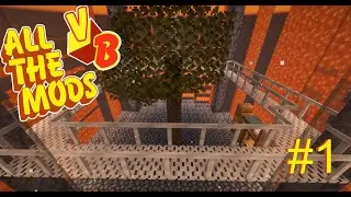 All The Mods 8 Volcano Block #1 - Смотрим что тут и как