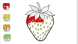 Coloring Strawberry/ Mewarnai Stroberi Merah