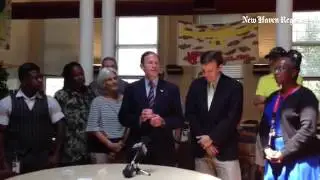@SenBlumenthal & @ChrisMurphy at VA Errera Center in #WestHaven to celebrate signing of new VA bill;