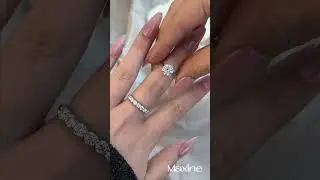 Moissanite round cut wedding ring #diamond #jewelry #ring #wedding #engagementring #maxinejewelry