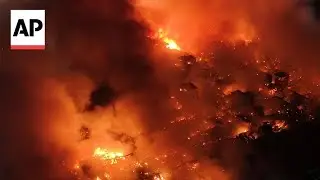 Massive fire breaks out in residential area in Manila, Philippines
