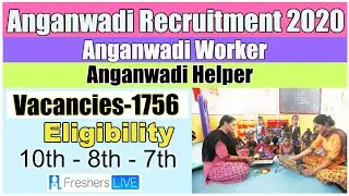 Anganwadi Recruitment 2020 - Anganwadi Worker and Helper vacancy