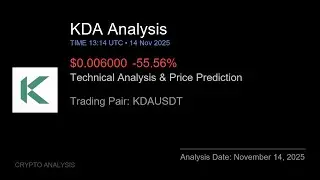 KDA (KDAUSDT) Technical Analysis - Price Prediction & Buy or Sell November 14, 2025