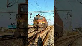 Dual wag5 locomotive on track🚂 #locomotive #wag5 #railway #ytshorts #shyam_hembram