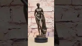 Hot Cast Bronze Nude Statue Inspired by Venus - Signed Milo - Marble Base EPA-675