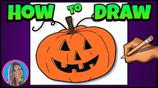 How to Draw a Jack O'Lantern | Halloween Art for Kids | Guided Drawing