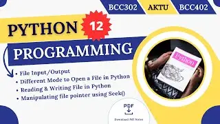 File I/O | Different Mode to Open a File in Python | Reading & Writing File in Python | Seek()