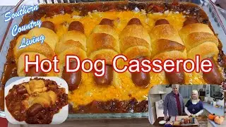 Hot Dog Casserole  --  Chile Cheese Hot Dog Casserole