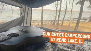 Pop Up Camping at Gun Creek Campground at Rend Lake, Illinois