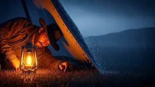Arthur Waiting Out a Fierce Thunderstorm in a Tiny Cabin | RDR2 ASMR Night Soft