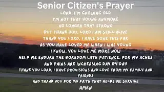 Senior Citizen's Prayer