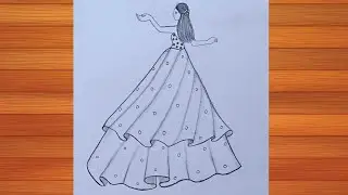 How to draw dancing girl / traditional girl drawing easy / pencil drawing girl easy @drawwithpinki