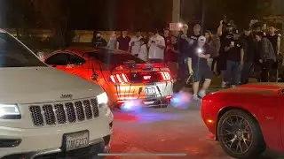 Mustang shoots flames bombshell meet Houston Tx !!
