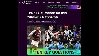 EPL Matchweek 20 Analysis and PREDICTIONS for Sunday's BIG Game as well Maresca's replacement talk
