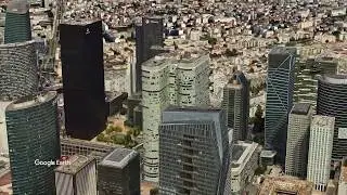 Google Earth Studio demo - Paris skyscrapers