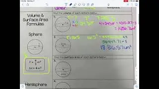 Volume of Spheres