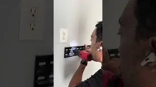 How to mount a 65&rdquo; TV on a full motion mount with hidden wires! Check it out! ✅ #tvmounting #diy