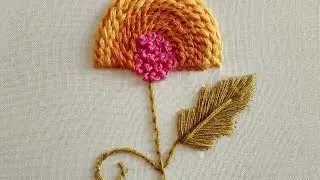 Very Easy And Beautiful Hand Embroidery Flower Design #flower #embroidery 
