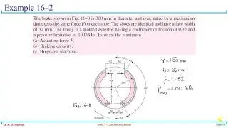 MD Lecture 23 Brakes and Clutches 3 Internally expanding and externally concracting shoe brakes and