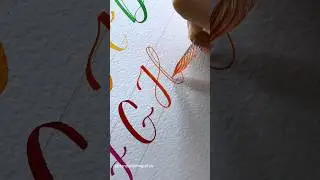 Uppercase A - Z calligraphy! #shorts #calligraphy #lettering #handlettering #art