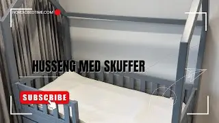 Gr&aring;t hus-seng med skuffer til b&oslash;rn | NordicBedtime