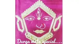 Making fantastic Durga mata from ice- cream stick's...