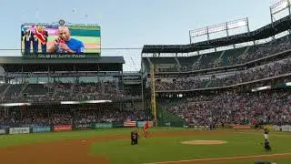 Tony Beasley sings national anthem Texas rangers 9/27/19