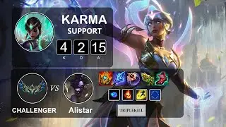 Support Karma vs Alistar - LOL EUW Challenger Season 12 Patch 12.4