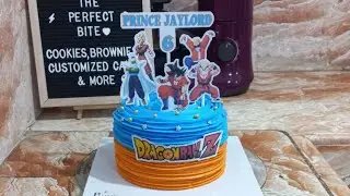 Dragon Ball Z Theme Cake #whippit #whippedcream #customizedcake