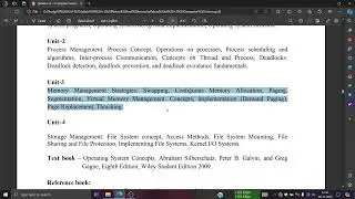 BSc Computer Science (Core - 8) -  Operating System Syllabus Discussion - DoWithMe #dowithme #dwm