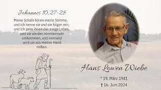 Abschiedsfeier von Hans Lowen Wiebe