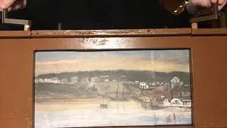 The Rockland Panoramas shown in a special moving panorama box