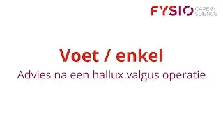 Advies na een hallux valgus operatie