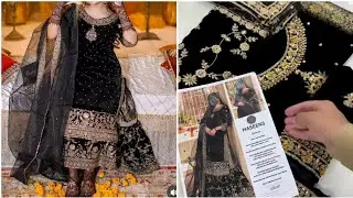 Most Beautiful Black Bridal Outfit 🖤 Pakistani Wedding Dress Design&rdquo;