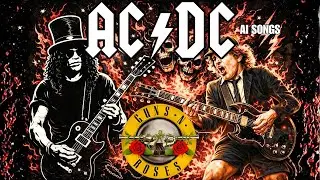 AC/DC, Led Zeppelin,  & Guns N’ Roses – Classic Hard Rock with Thunderous Powerful Riffs - AI Music