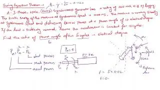 Power system analysis - Module 5 Swing equation problem 1