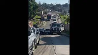 Dump Truck Crushes Car, Owner Smashes Windshield With Rock
