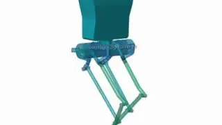 Hopping Simulation: 4DoF Spherical Parallel Mechanism based Bipedal Robot