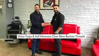 Jeff Hewson chats with Zeko Yaqo owner of Zeko&rsquo;s Barber Shop on Concession Street in Hamilton, to c