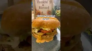 Chicken Smashed burger #viral #chicken #smashed #burger #chickenburger #burgerrecipe #easyrecipe