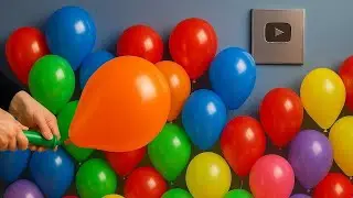 Satisfying balloon popping using a hand pump more satisfying with sound effect