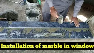 How to install marble in window | Window marble frame installation | Window marble