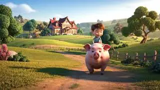Piggy ride to school